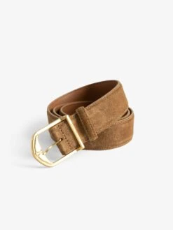 Zadig & Voltaire Rise Suede Belt Cognac -Zadig & Voltaire Clothing lwbt01344 cognac addi 2 1