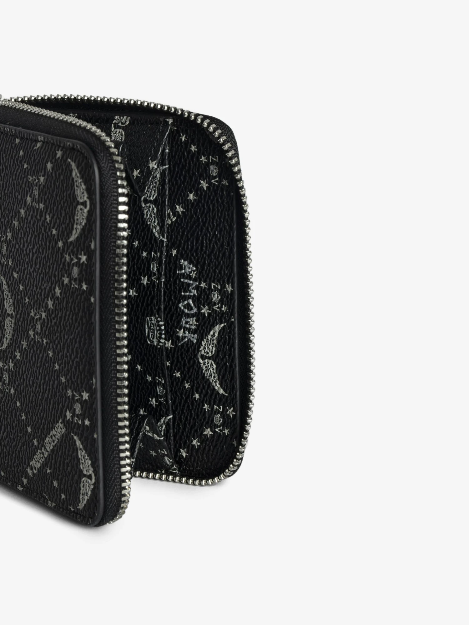 Zadig & Voltaire Mini ZV Monogram Wallet Black 6 Zadig & Voltaire Mini ZV Monogram Wallet Black - Image 4