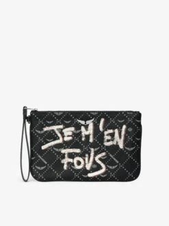 Zadig & Voltaire Z Monogram Tag Pouch Black