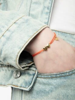 Zadig & Voltaire Zadig Link Heart Bracelet Flame -Zadig & Voltaire Clothing owjw01757 flame hover