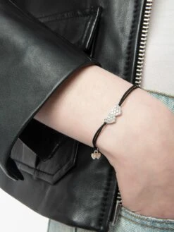 Zadig & Voltaire Zadig Link Heart Strass Bracelet Black -Zadig & Voltaire Clothing owjw01758 black hover
