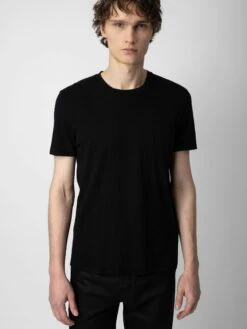 Zadig & Voltaire Stockholm T-shirt Black -Zadig & Voltaire Clothing pwjtp1808h noir addi 1