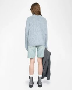 Zadig & Voltaire Mora Wool Sweater Light Blue -Zadig & Voltaire Clothing square kwsw02823 light blue back