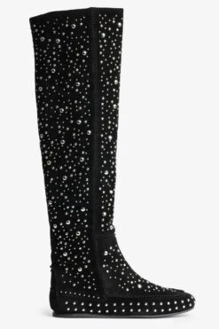 Zadig & Voltaire Santa Dream Studs High Boots Black