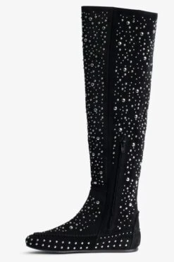 Zadig & Voltaire Santa Dream Studs High Boots Black -Zadig & Voltaire Clothing swct00791 noir 3 1