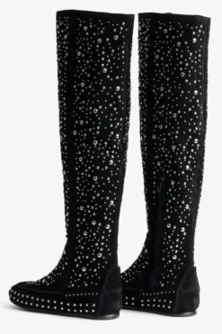 Zadig & Voltaire Santa Dream Studs High Boots Black -Zadig & Voltaire Clothing swct00791 noir 5 1