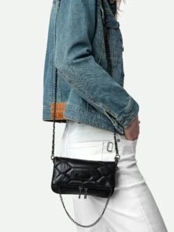 Zadig & Voltaire Rock Nano Quilted Clutch Black -Zadig & Voltaire Clothing wkab2003f noir addi 5