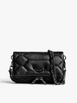 Zadig & Voltaire Rock Nano Quilted Clutch Black