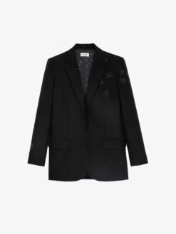 Zadig & Voltaire Viva Strass Star Blazer Black 19 Zadig & Voltaire Viva Strass Star Blazer Black -Zadig & Voltaire Clothing wkca0202f noir packshot