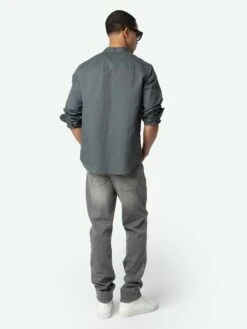 Zadig & Voltaire Stan Shirt Vert De Gris -Zadig & Voltaire Clothing wmsh01308 vert de gris back