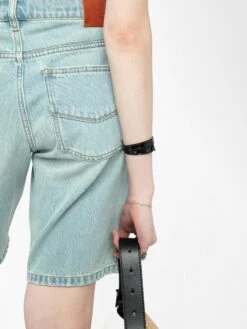 Zadig & Voltaire Sady Women's Denim Bermuda Shorts Light Blue -Zadig & Voltaire Clothing wwbs01161 light blue hover modifier