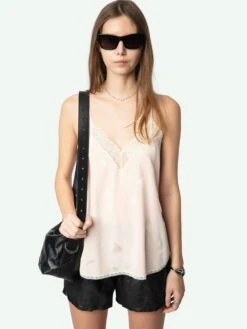 Zadig & Voltaire Christy Heart Camisole Pearly -Zadig & Voltaire Clothing wwcr01257 pearly addi 1