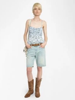 Zadig & Voltaire Cippie Camisole Cloud -Zadig & Voltaire Clothing wwcr01324 cloud addi 1