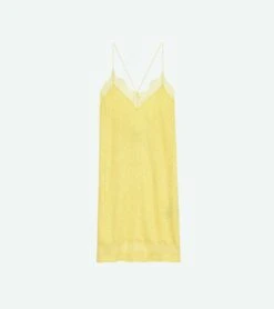 Zadig & Voltaire Crystal Silk Jacquard Dress Sun -Zadig & Voltaire Clothing wwdr01245 sun
