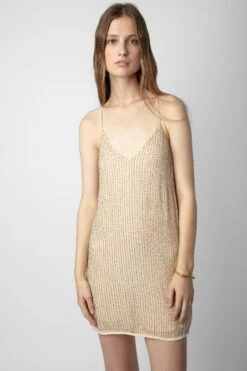 Zadig & Voltaire Caro Dress Poudre 10 Zadig & Voltaire Caro Dress Poudre -Zadig & Voltaire Clothing wwdr01282 poudre 3