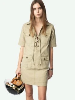 Zadig & Voltaire Record Dress Erable -Zadig & Voltaire Clothing wwdr02512 latte addi 1