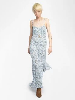 Zadig & Voltaire Rippie Dress Cloud 12 Zadig & Voltaire Rippie Dress Cloud -Zadig & Voltaire Clothing wwdr02673 cloud addi 3