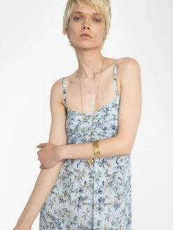 Zadig & Voltaire Rippie Dress Cloud 13 Zadig & Voltaire Rippie Dress Cloud -Zadig & Voltaire Clothing wwdr02673 cloud hover
