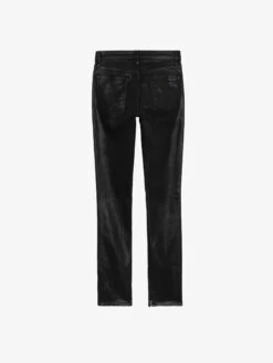 Zadig & Voltaire Jett Skinny Jeans Black Coated -Zadig & Voltaire Clothing wwje00241 black coated packshot 2 2