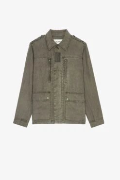 Zadig & Voltaire Kid Linen Jacket Laurier -Zadig & Voltaire Clothing wwow00607 laurier