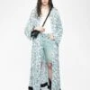 Zadig & Voltaire Long Viscose Floral Blue Kimono Cloud 1 Zadig & Voltaire Long Viscose Floral Blue Kimono Cloud -Zadig & Voltaire Clothing wwow01682 cloud shooting modifier
