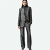 Zadig & Voltaire Pomy Jacquard Pants Anthracite -Zadig & Voltaire Clothing wwpa00776 anthracite 6
