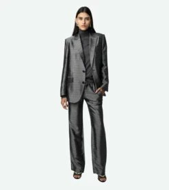 Zadig & Voltaire Pomy Jacquard Pants Anthracite