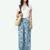 Zadig & Voltaire Resort Women's Wide Leg Silk Pants Mist