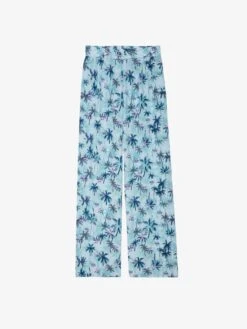 Zadig & Voltaire Resort Women's Wide Leg Silk Pants Mist -Zadig & Voltaire Clothing wwpa01860 mist packshot