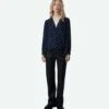 Zadig & Voltaire Turin Silk Blouse Marine -Zadig & Voltaire Clothing wwsh00521 marine 2 1