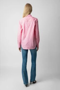 Zadig & Voltaire Taskiz Diamanté Shirt Rubber -Zadig & Voltaire Clothing wwsh00532 rubber 5