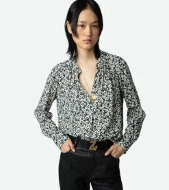 Zadig & Voltaire Tink Blouse Vanille -Zadig & Voltaire Clothing wwsh00536 vanille 4