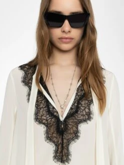 Zadig & Voltaire Tuan Lace Shirt Flake -Zadig & Voltaire Clothing wwsh02236 flake addi 2 1