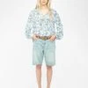 Zadig & Voltaire Tamela Floral Tunic Blouse Cloud 2 Zadig & Voltaire Tamela Floral Tunic Blouse Cloud -Zadig & Voltaire Clothing wwsh02237 cloud shooting modifier