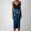 Zadig & Voltaire Jamelia Sequins Skirt Azur -Zadig & Voltaire Clothing wwsk00342 azur 6