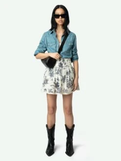 Zadig & Voltaire Thelma Women's Western Denim Shirt Light Blue