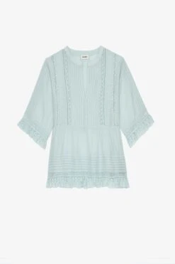 Zadig & Voltaire Tosea Top Celadon -Zadig & Voltaire Clothing wwto00203 celadon 1